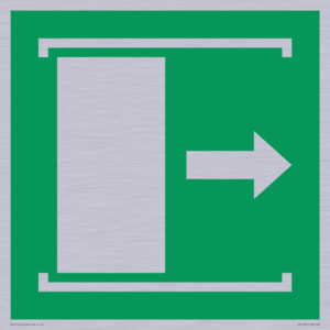 E033 safe condition door slides right to open